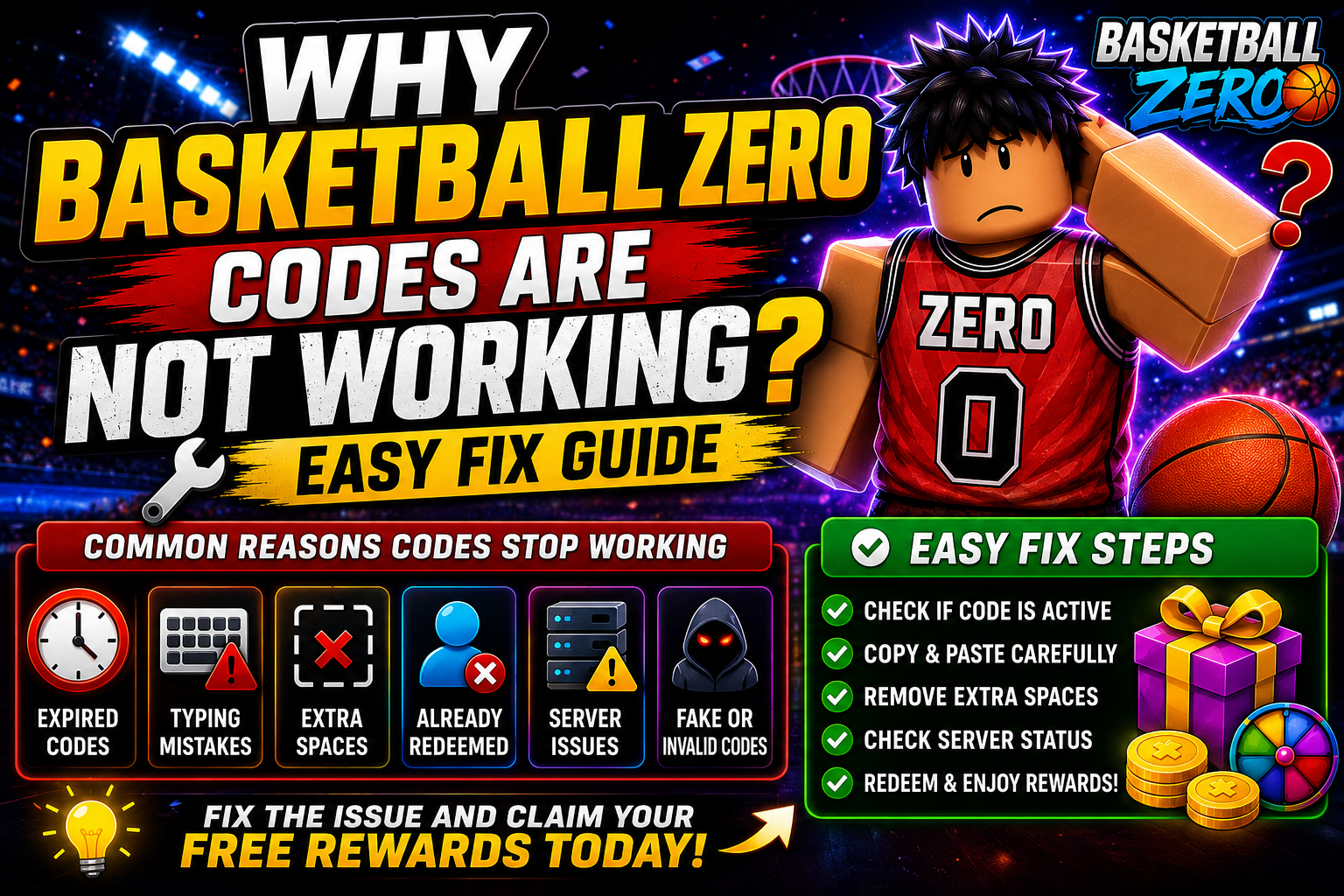 Basketball Zero Codes Are Not Working