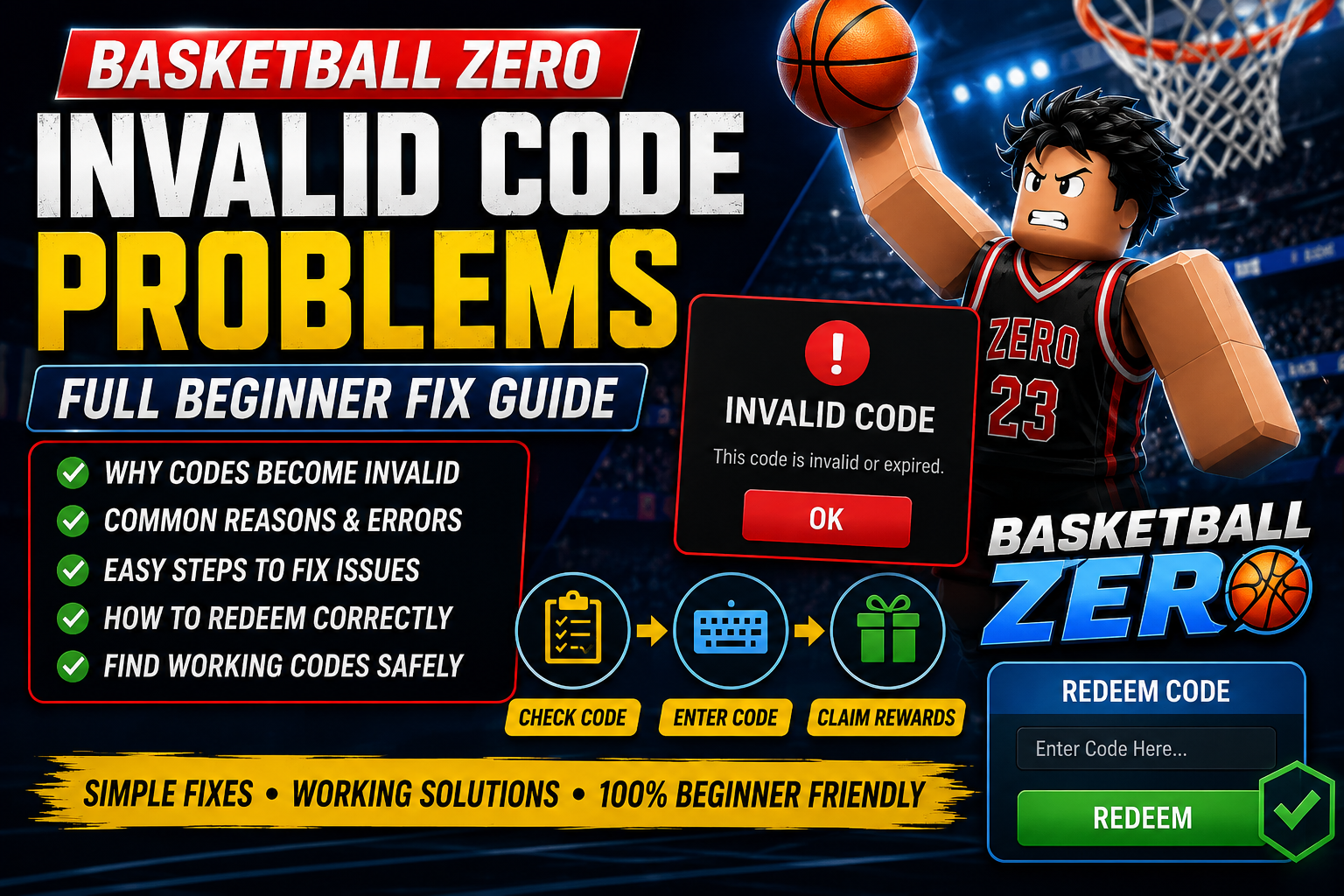 Basketball Zero Invalid Code